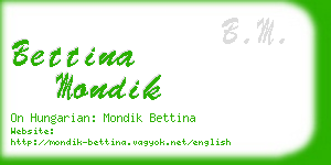 bettina mondik business card